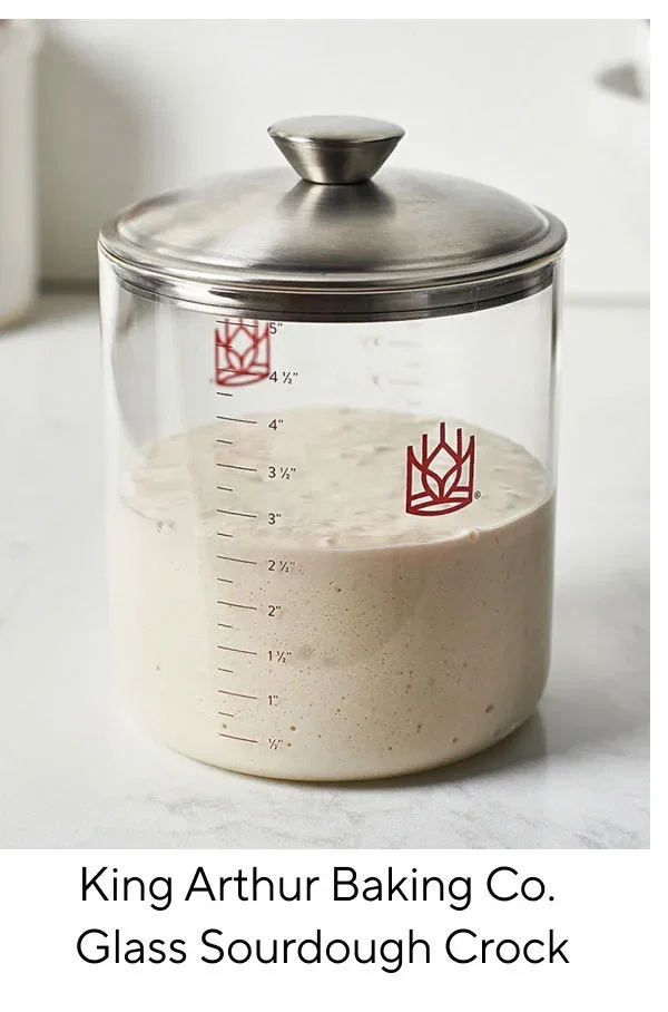 King Arthur Baking Co. Glass Sourdough Crock