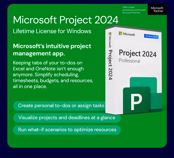 Microsoft Project 2024 Professional: Lifetime License for Windows