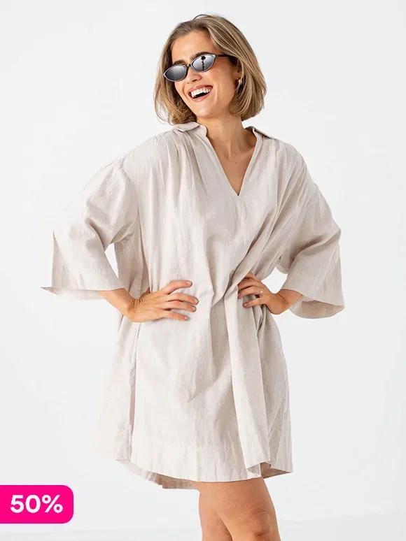 Luisa Talia Linen Blend Dress