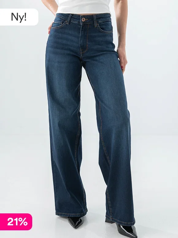 Madison Blush High Waist Wide Denim