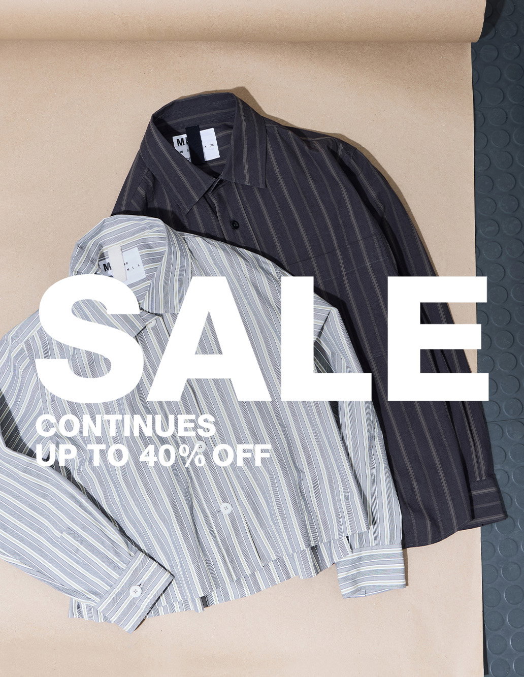 Striped cotton shirts from the MHL. Spring Summer Sale, up to 40% off.