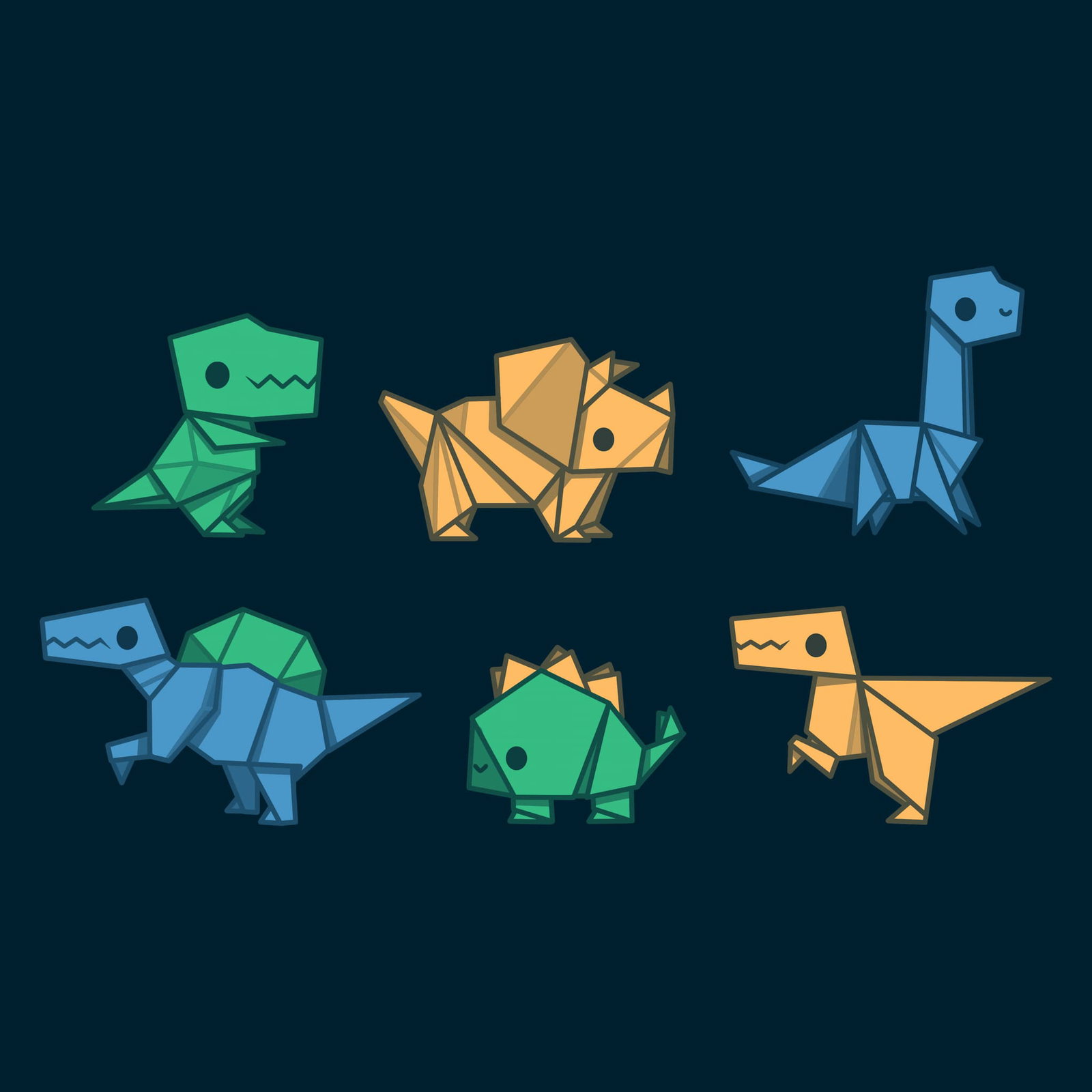 Origami Dinos T-Shirt
