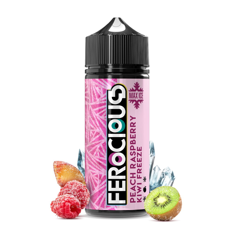 Image of Peach Raspberry Kiwi Freeze 50/50 E-Liquid Ferocious
