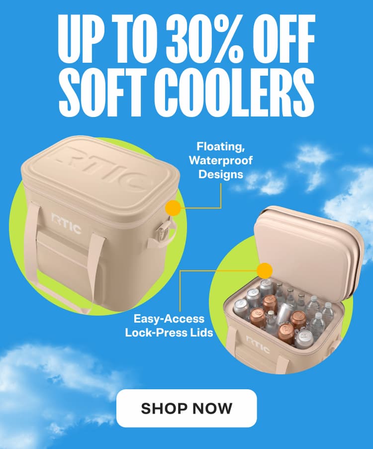 Up to 30% off soft coolers