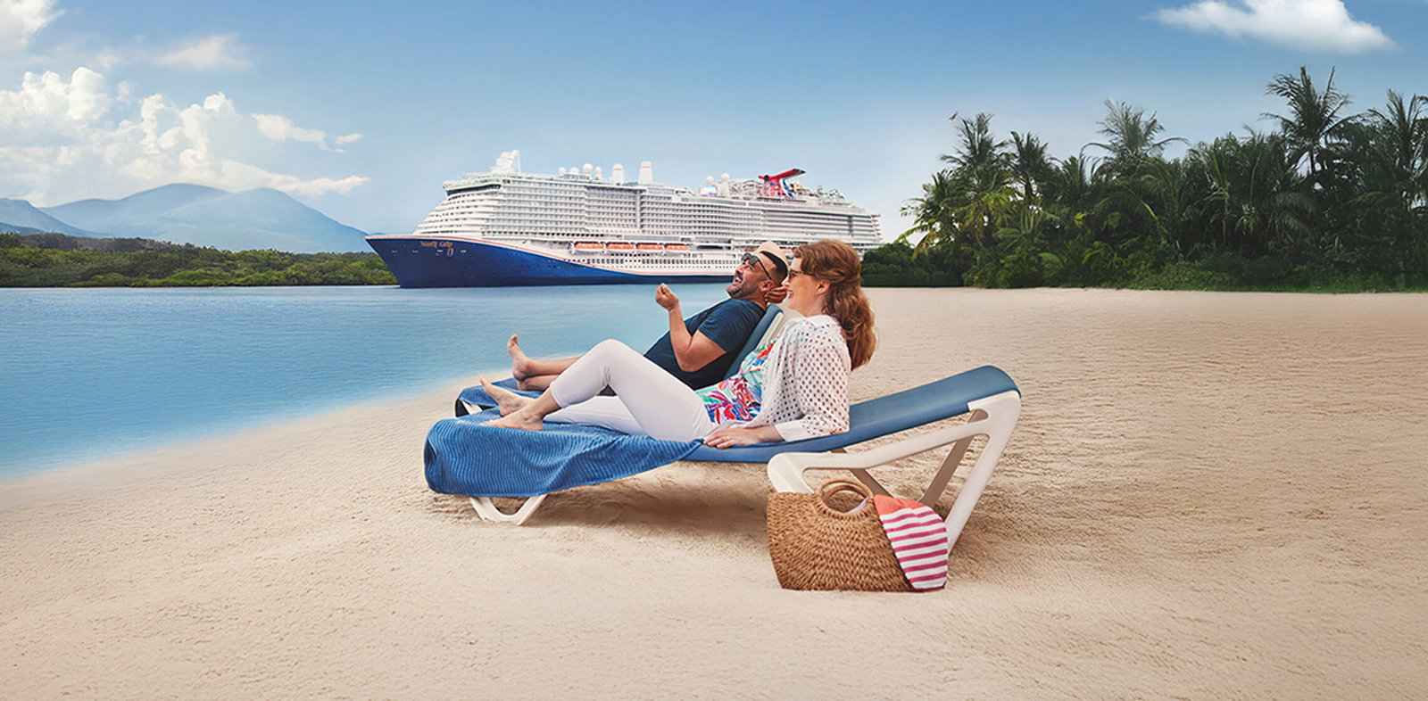 Beach with Cruise Ship