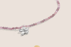 Multi Stone Flower Anklet
