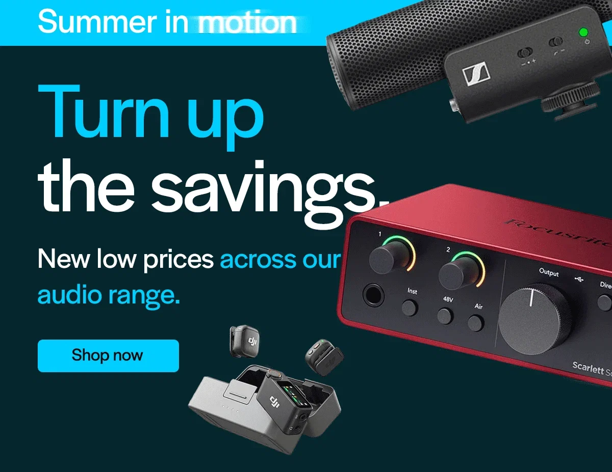 Turn up the savings. New low prices across our audio range.