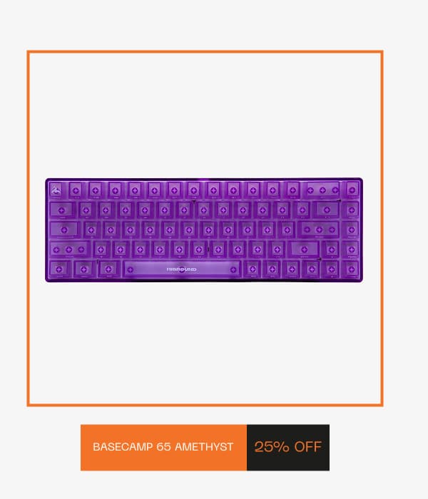 Basecamp 65 Keyboard Amethyst Clear Crystal