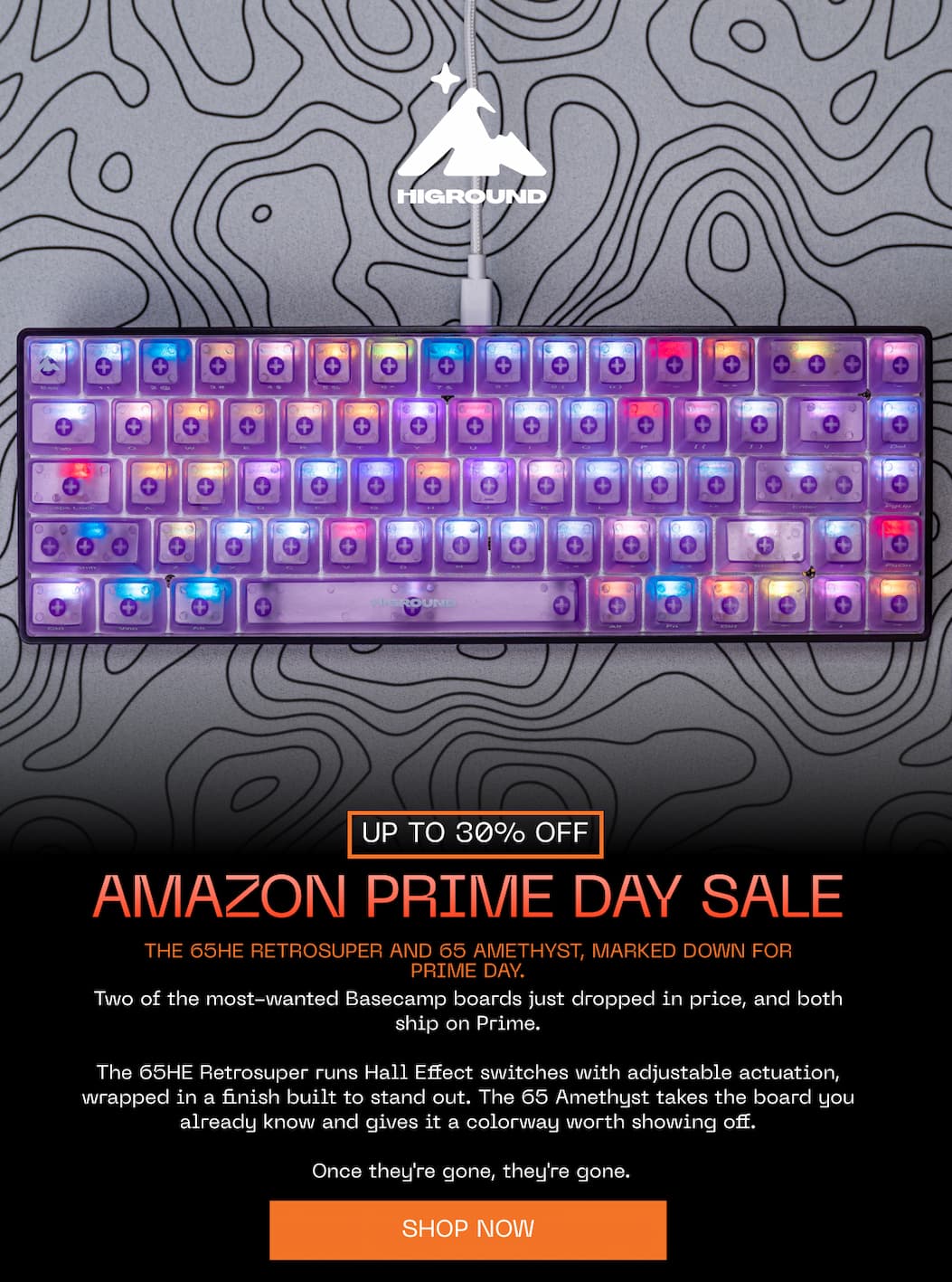 Amazon Prime Day Higround Basecamp 65 Keyboard