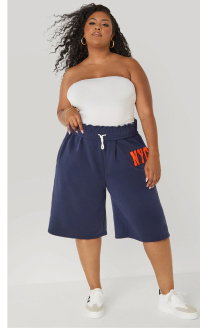Foldover Drawstring Shorts