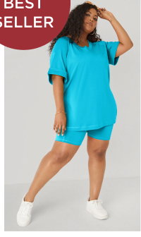 Side Split Athletic Knit Top