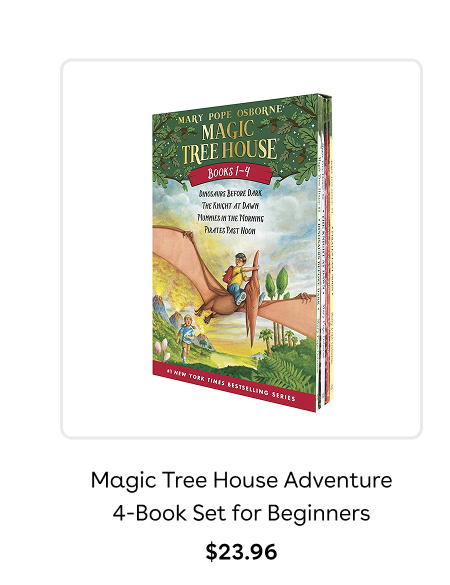 Magic Tree House Adventure 4-Book Set for Beginners. $23.96.