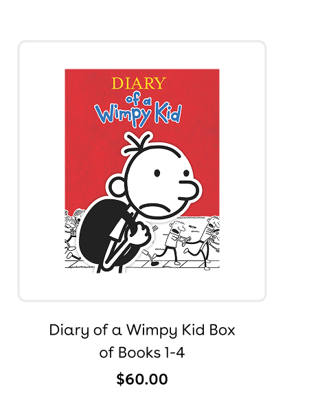 Diary of a Wimpy Kid Box of Books 1-4. $60.00.