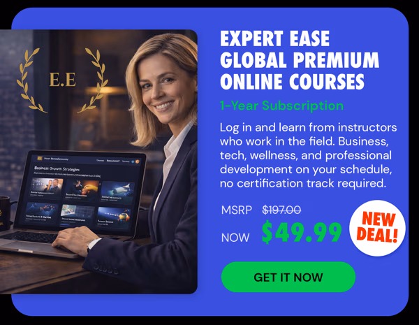 Expert Ease Global Premium Online Courses: 1 Year Subscription