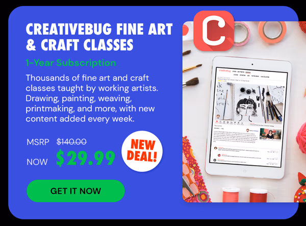 Creativebug Fine Art & Craft Classes: 1-Yr Unlimited Plus Subscription