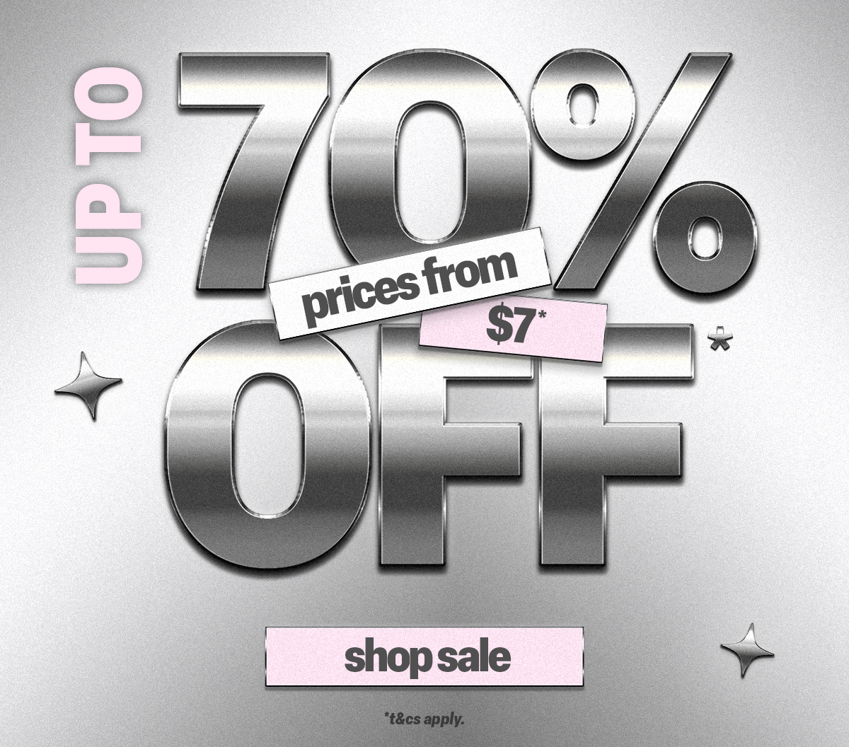 UP TO 70% OFF*