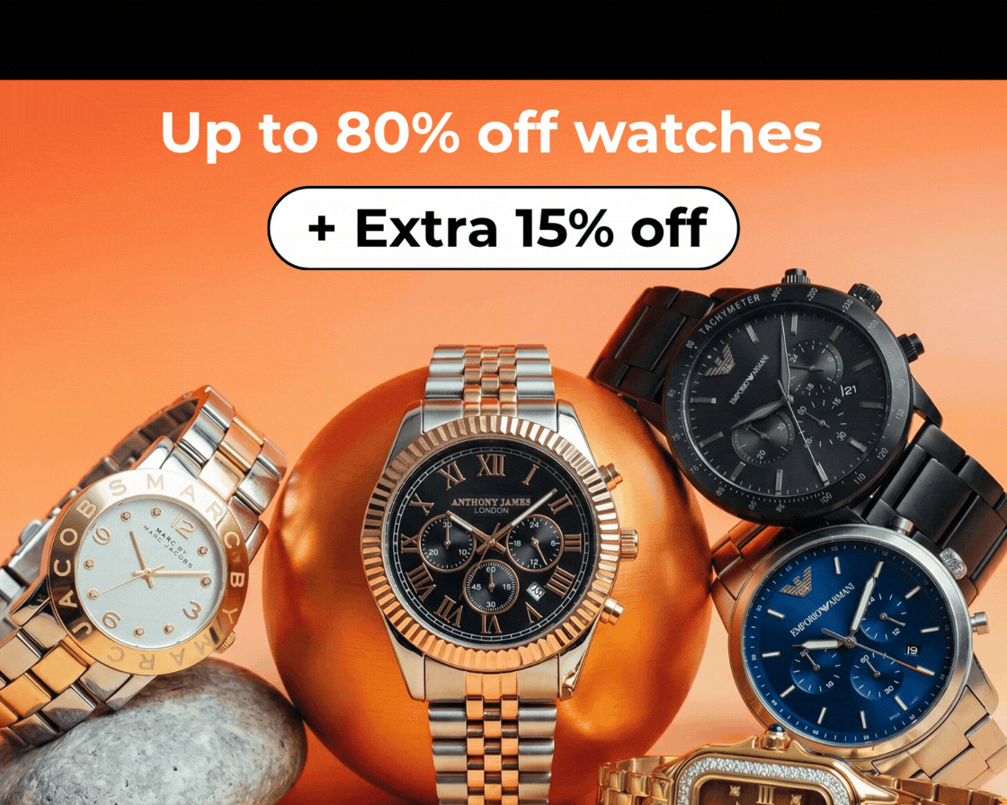 WATCHES UP TO 80% OFF + EXTRA 15% OFF CODE : JUNE15