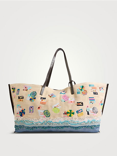 Large Christos Embroidered Tote Bag