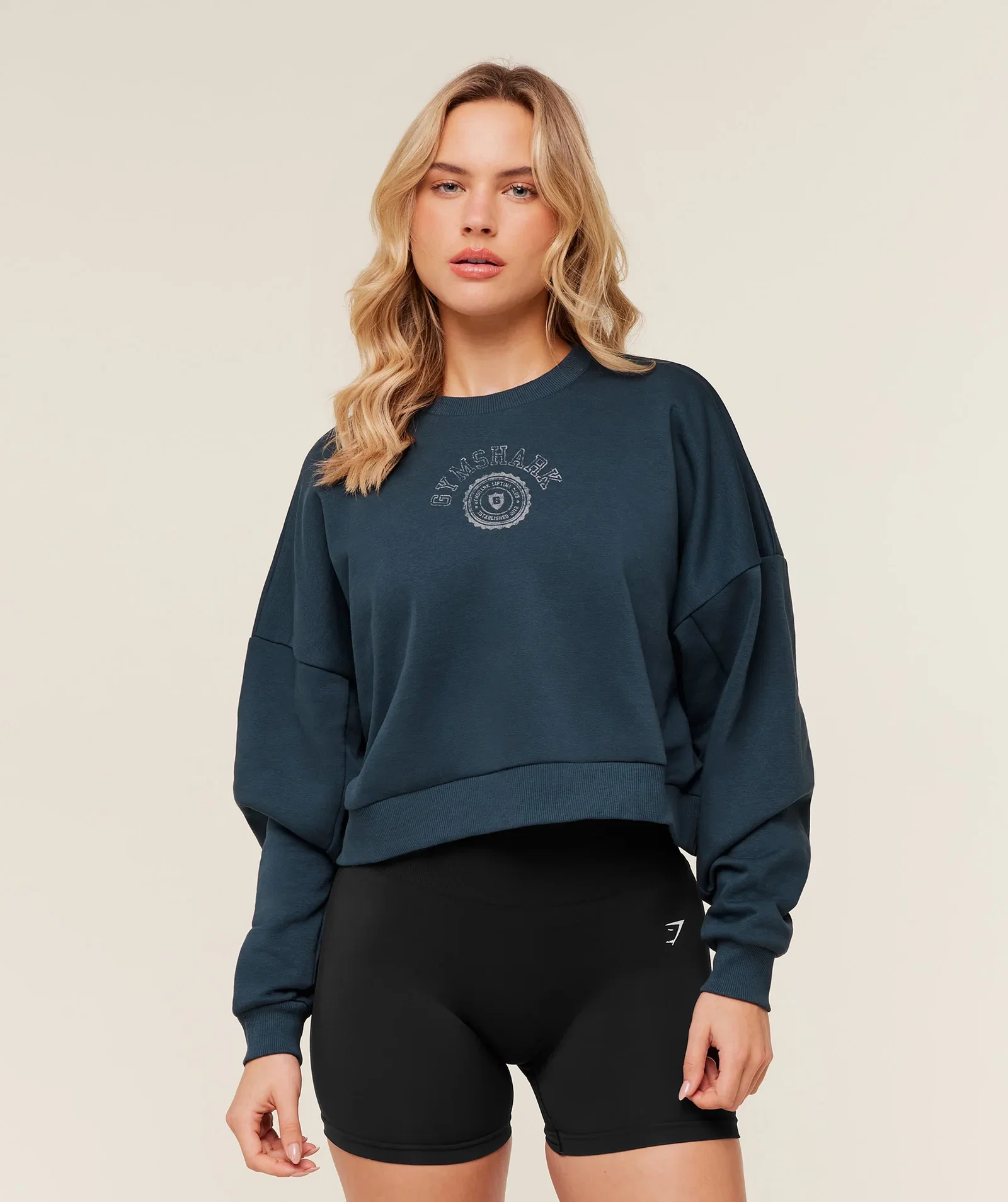 Worn Crest Graphic Sweatshirt