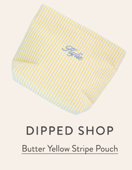 Butter Yellow Stripe Pouch 
