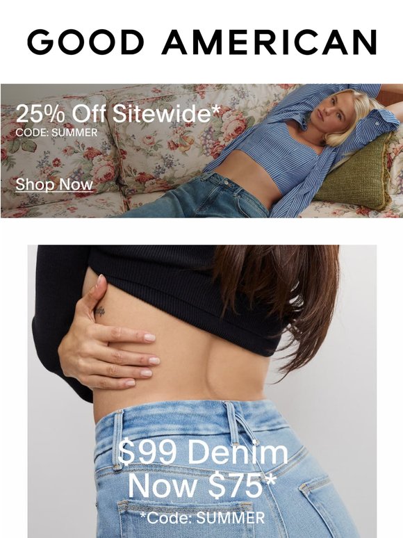 Limited time: $99 denim now $75