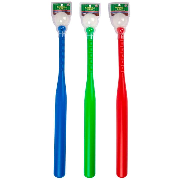 Baseball Bat Sets - 3 Colors, Assorted, 24.5"