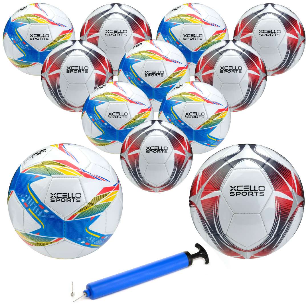 Soccer Balls - Blue and Red, Size 4