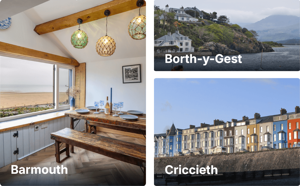 Visit Barmouth, Borth-y-Gest and Criccieth in one trip