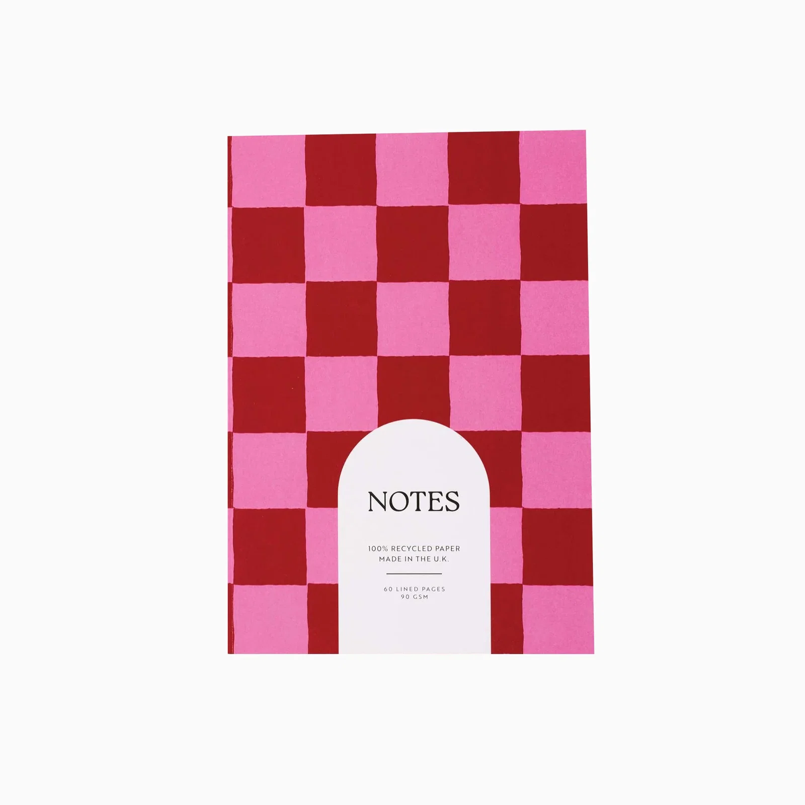Image of TUE-NBK-STP-BUR-A5 - Burgundy Check A5 Notebook