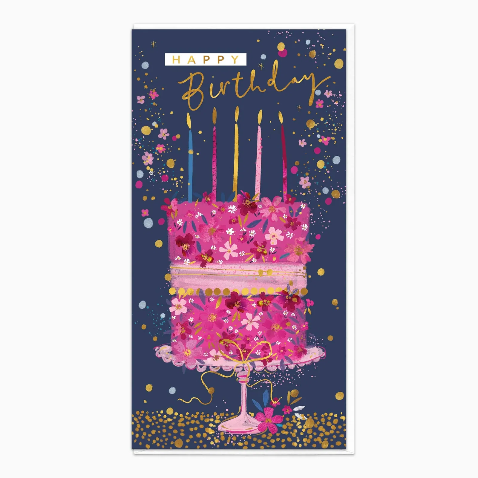 Image of H359 - Floral Cake Birthday Card