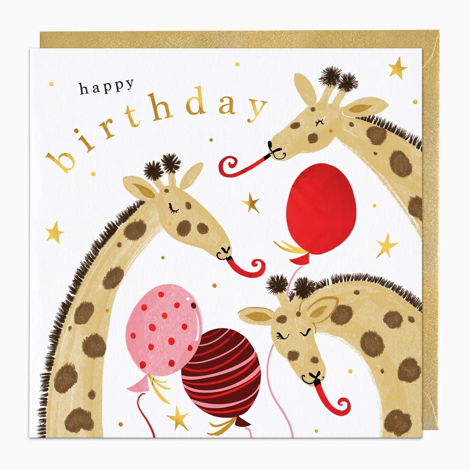 Image of H258 - Giraffes Birthday Card