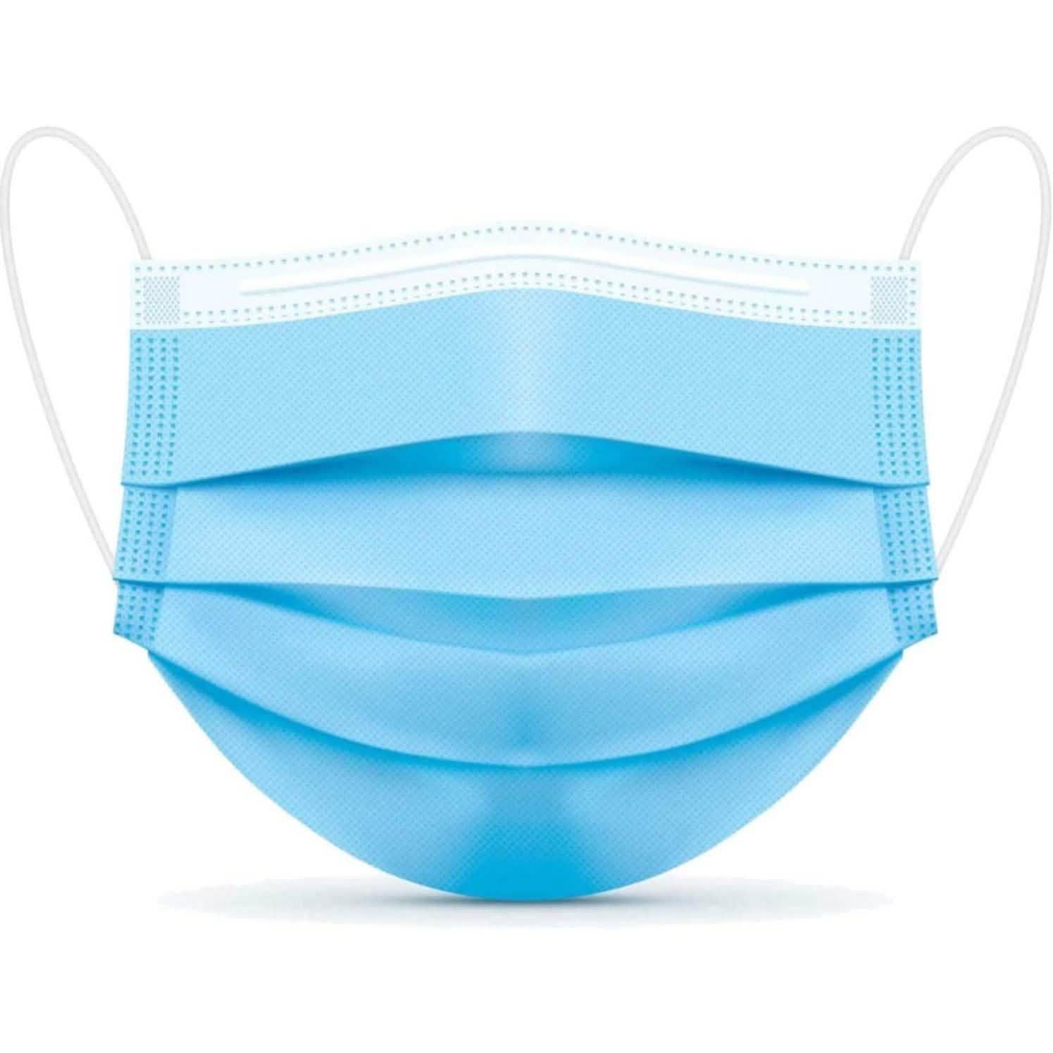 Image of 100-Pack: 3 Layer Disposable Protective Face Masks