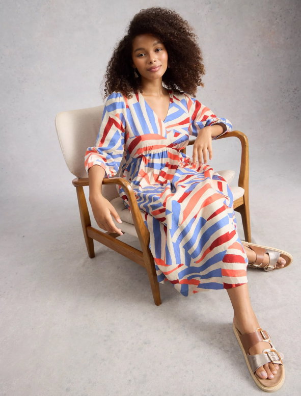 Shop Lucy Linen Blend Midi Dress