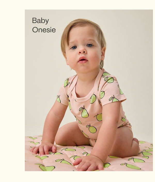 Baby Onesie in Pink Pomelo