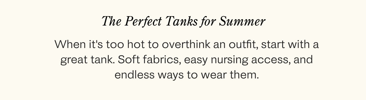 The Perfect Tanks for Summer