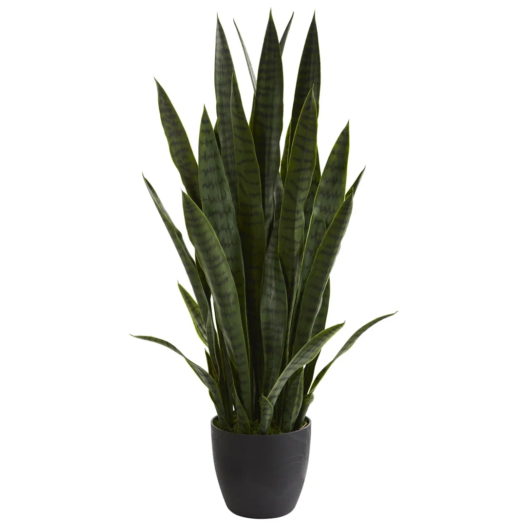 38" Artificial Snake Plant in Planter