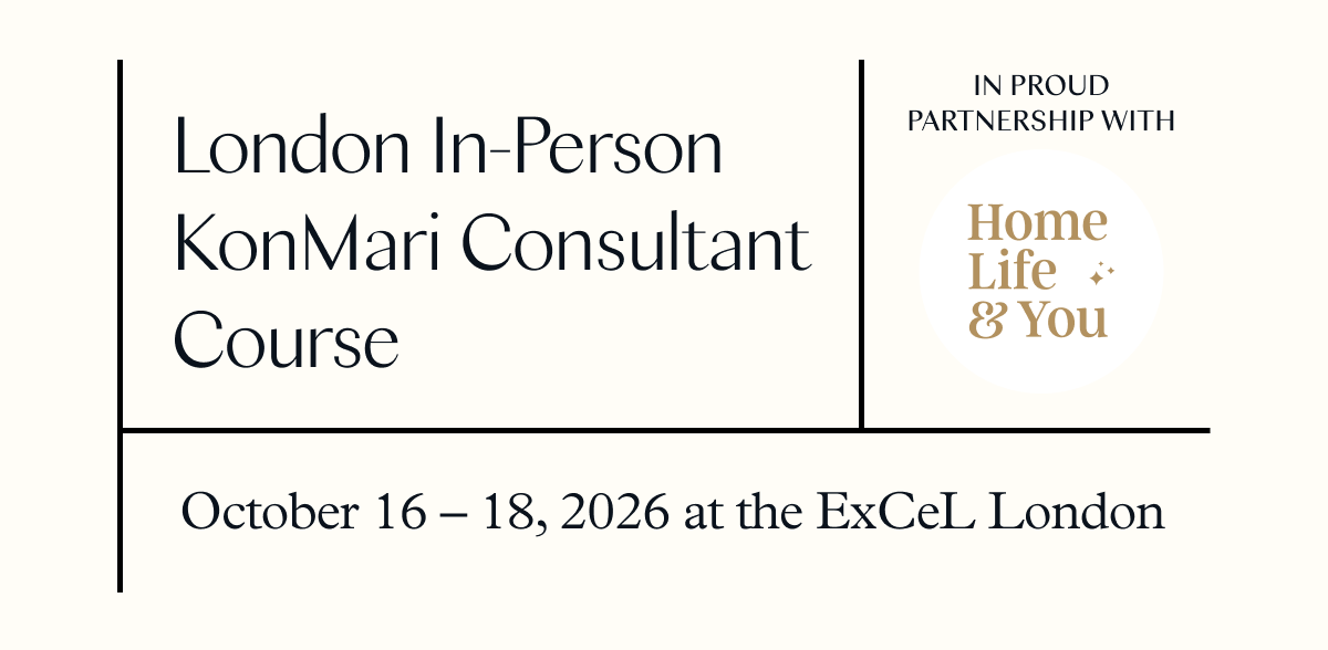London In-Person KonMari Consultant Course (October 16-18, 2026 at the ExCeL London)