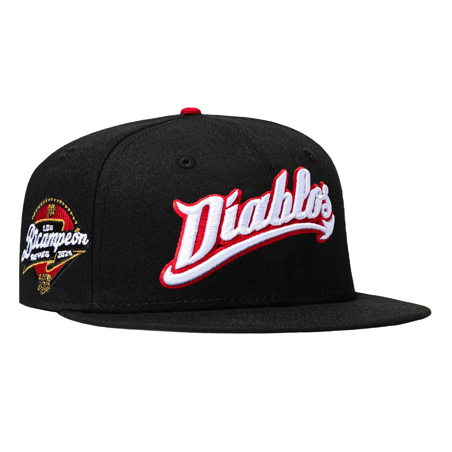 Image of New Era 59Fifty Diablos Rojos de Mexico 2025 Champions Patch Script Hat - Black