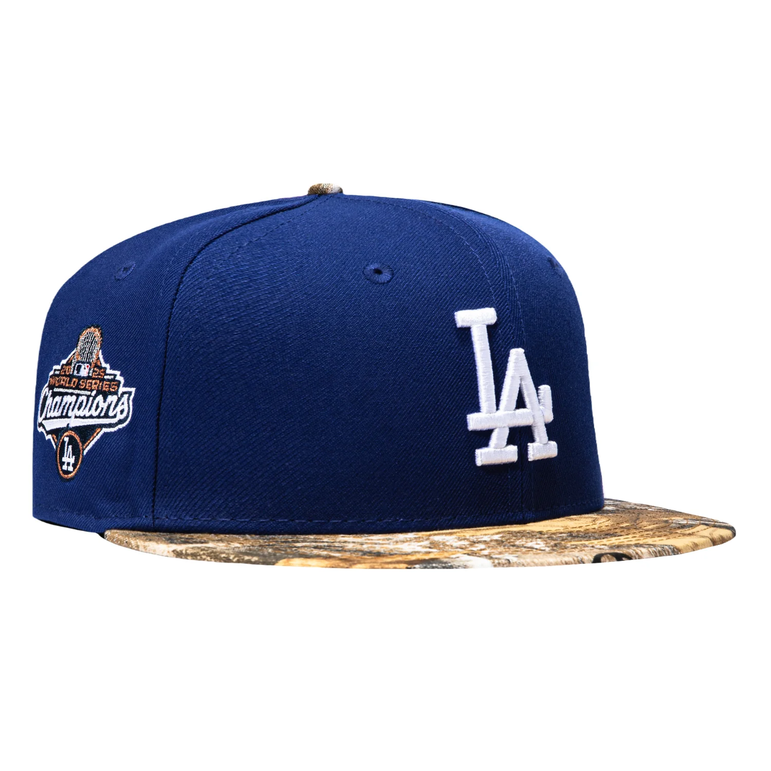 Image of New Era 59Fifty Los Angeles Dodgers 2025 World Series Champions Patch Hat - Royal, Realtree