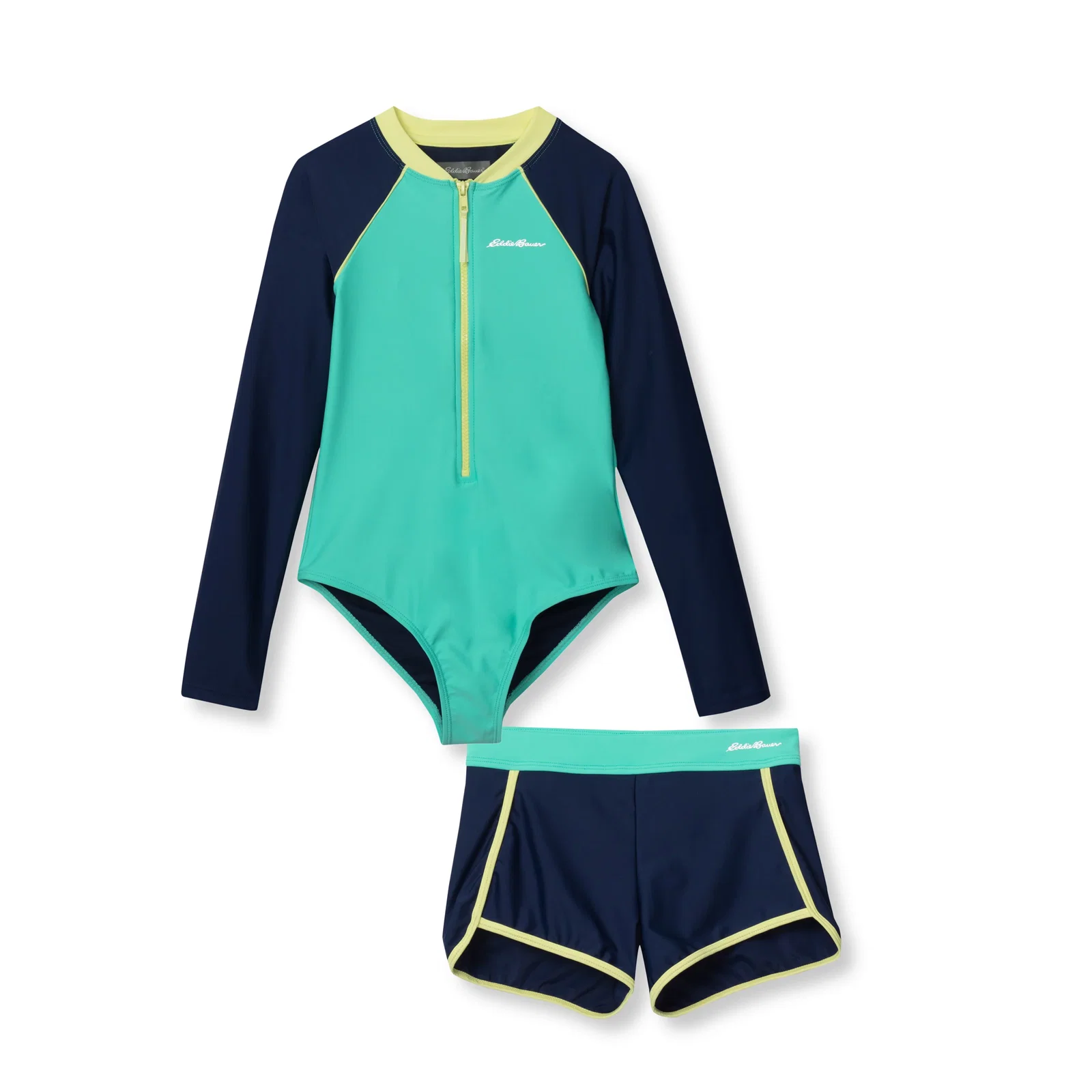 Image of Girls Sea Spray Ls One Piece & Short Set