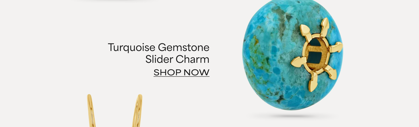 Turquoise Gemstone Slider Charm
