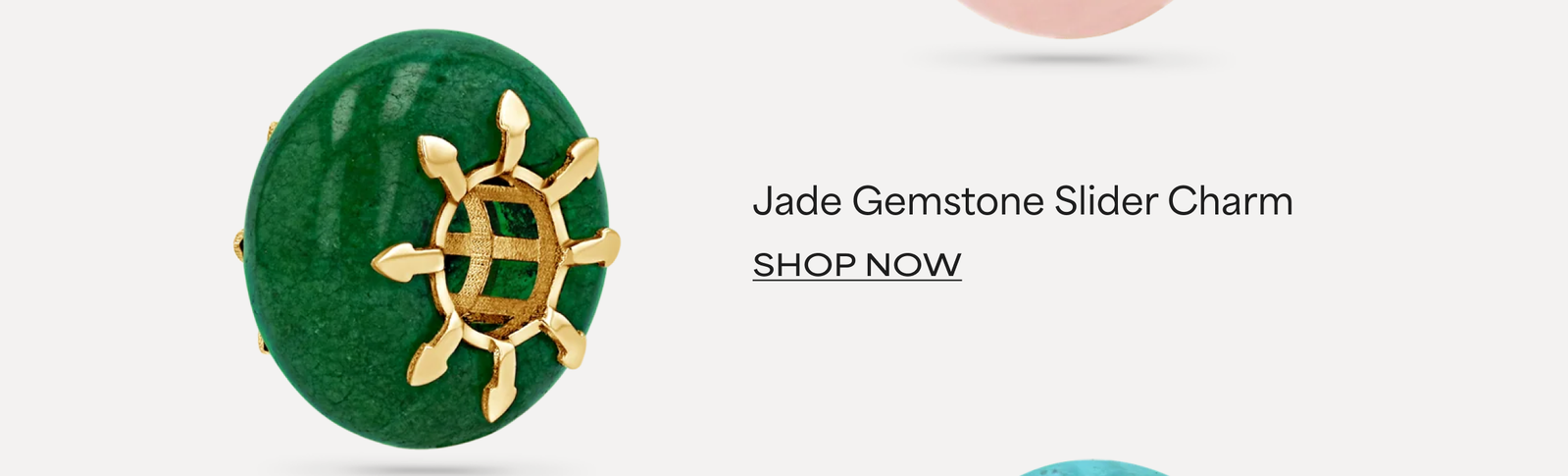 Jade Gemstone Slider Charm