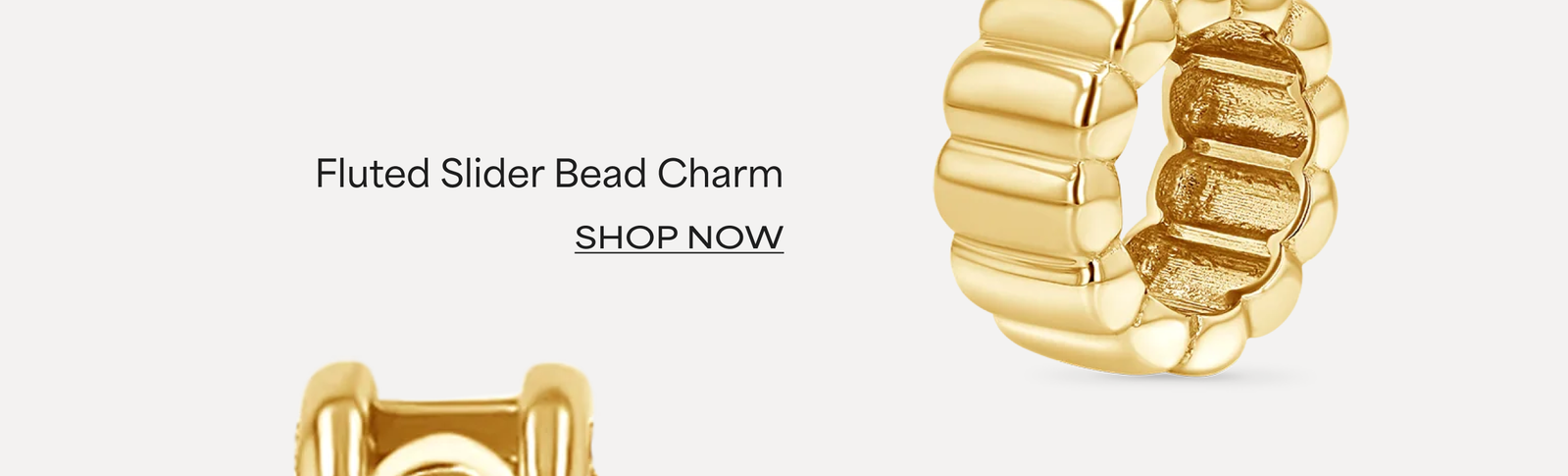 Fluted Slider Bead Charm
