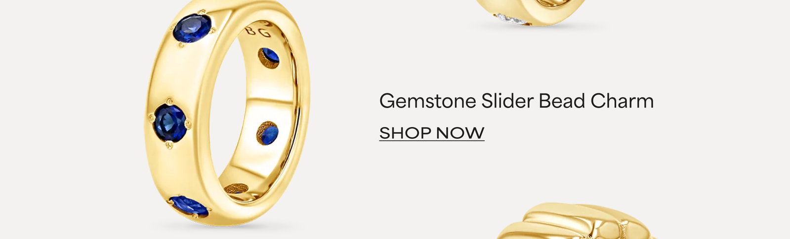Gemstone Slider Bead Charm