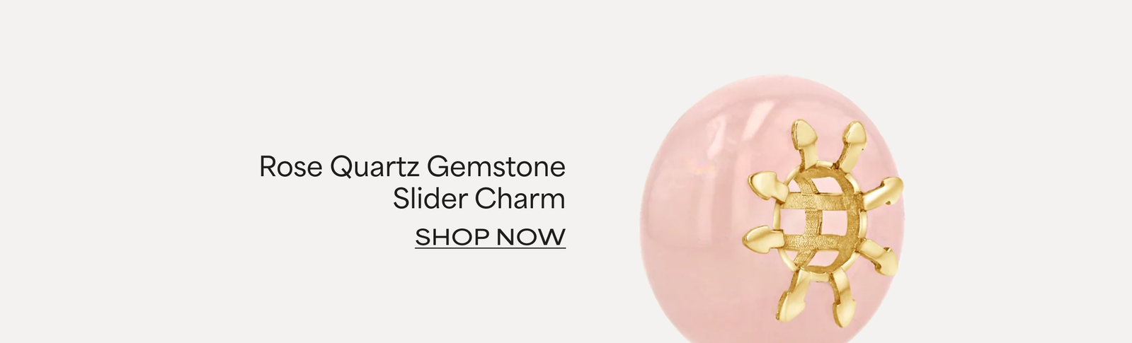 Rose Quartz Gemstone Slider Charm