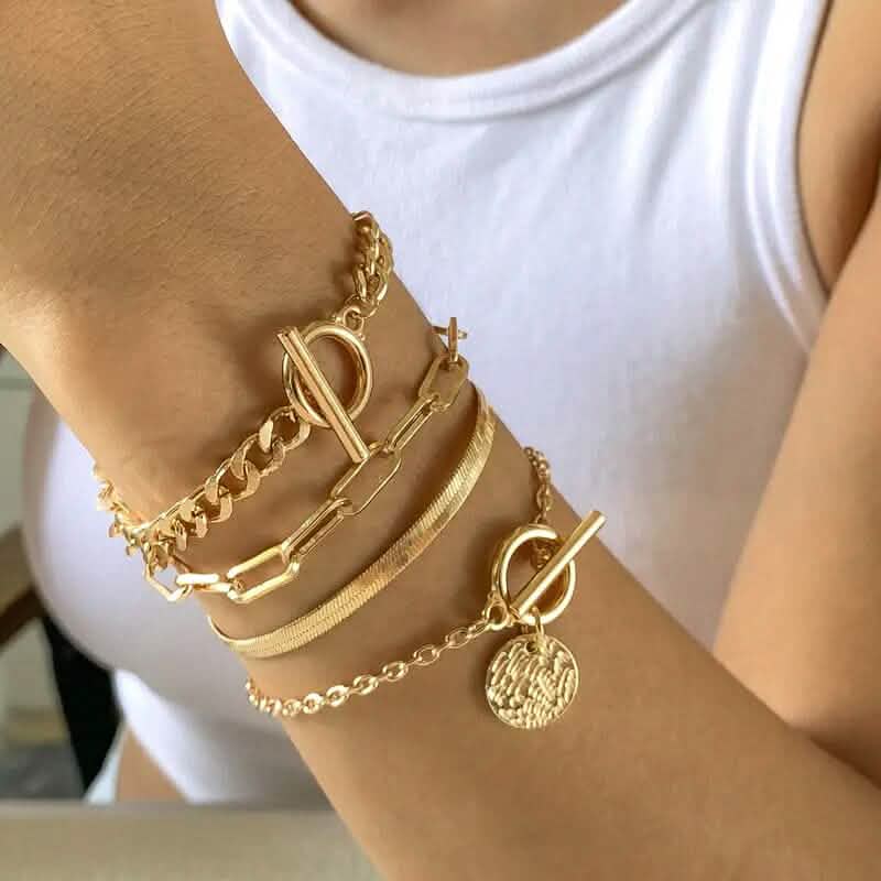 Image of 4-Piece Set: Women's Simple Fashion Bracelets
