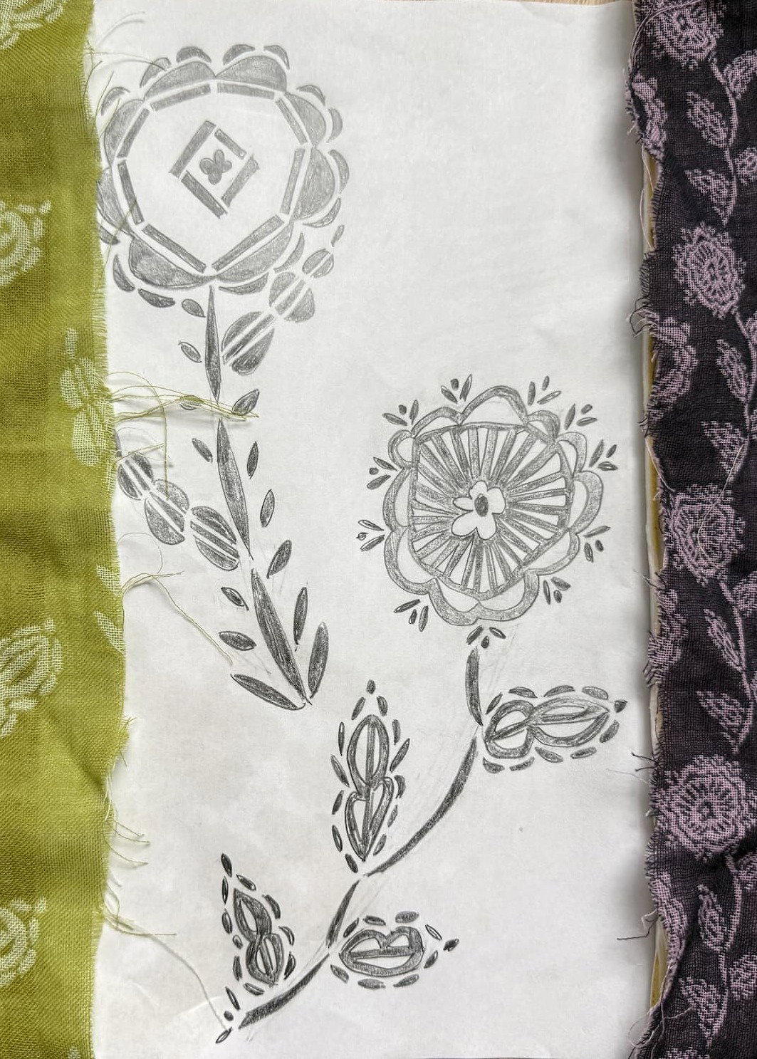 aloe textile sketch
