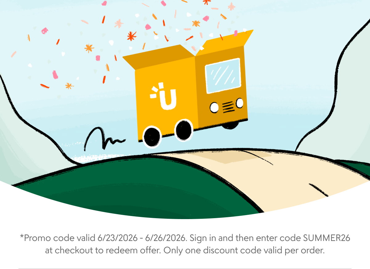 Disclaimer: Promo code valid 3/3/2026 - 3/5/2026. Sign in and then enter code SPRING26 at checkout to redeem offer. Only one discount code valid per order.