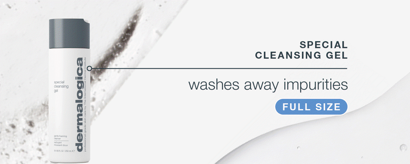 special cleansing gel | washes away impurities | full size