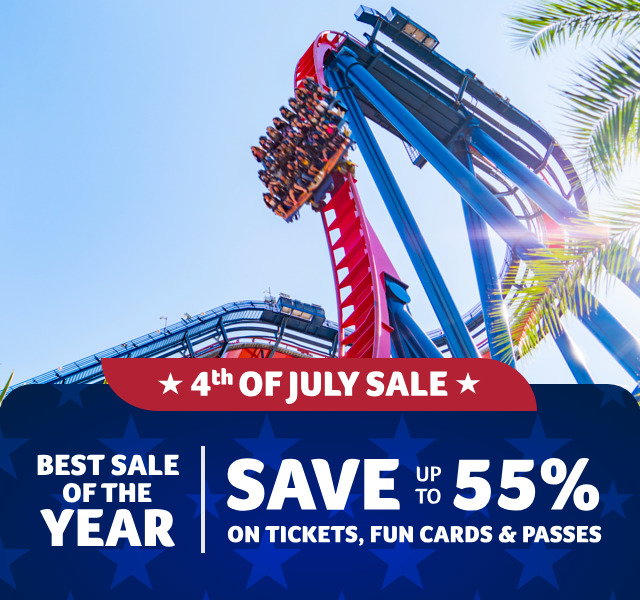 4th of July Sale: Best Sale of the Year. Save up to 55% on Tickets, Fun Cards & Passes.
